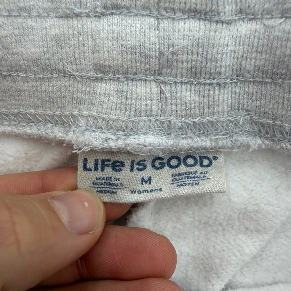 Life is Good Womens‎ Gray Heather Sweatpants Joggers Cotton Blend M S22-W20023